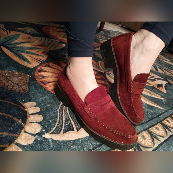 Born Red Suede Loafers - Picture 3 of 11